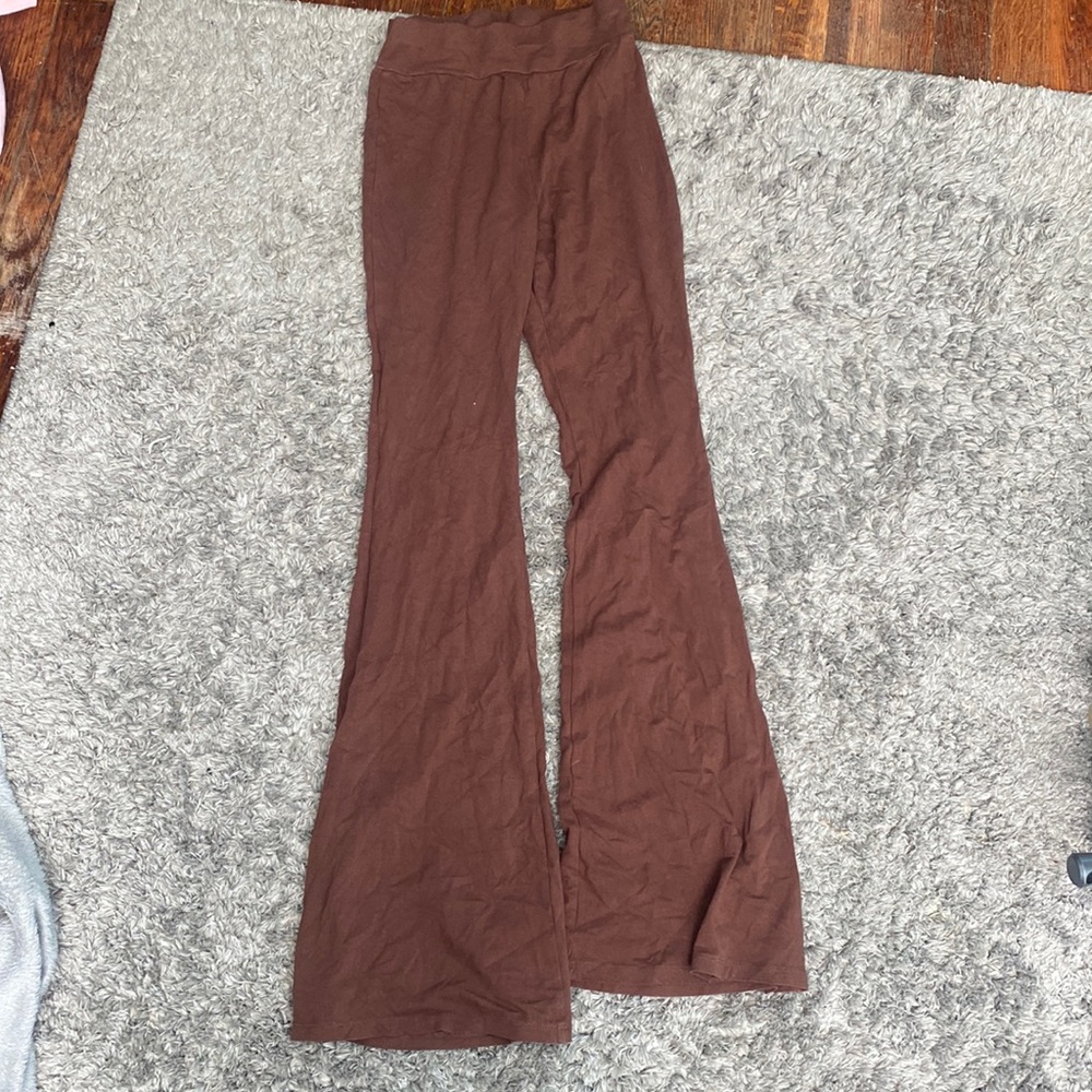 Brown SHEIN Flared Pants